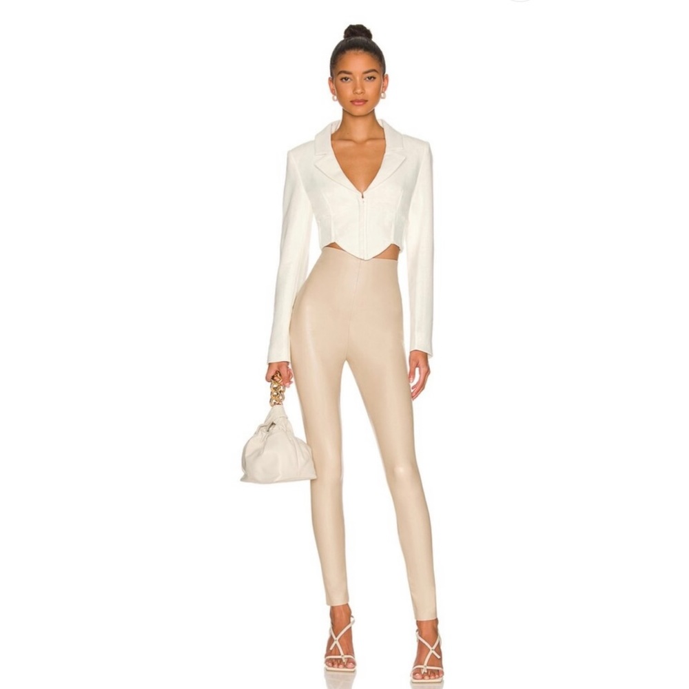 NWT Commando Faux Leather Leggings Size M Nude